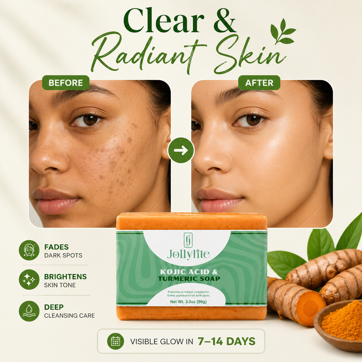 Kojic Acid & Turmeric Soap
